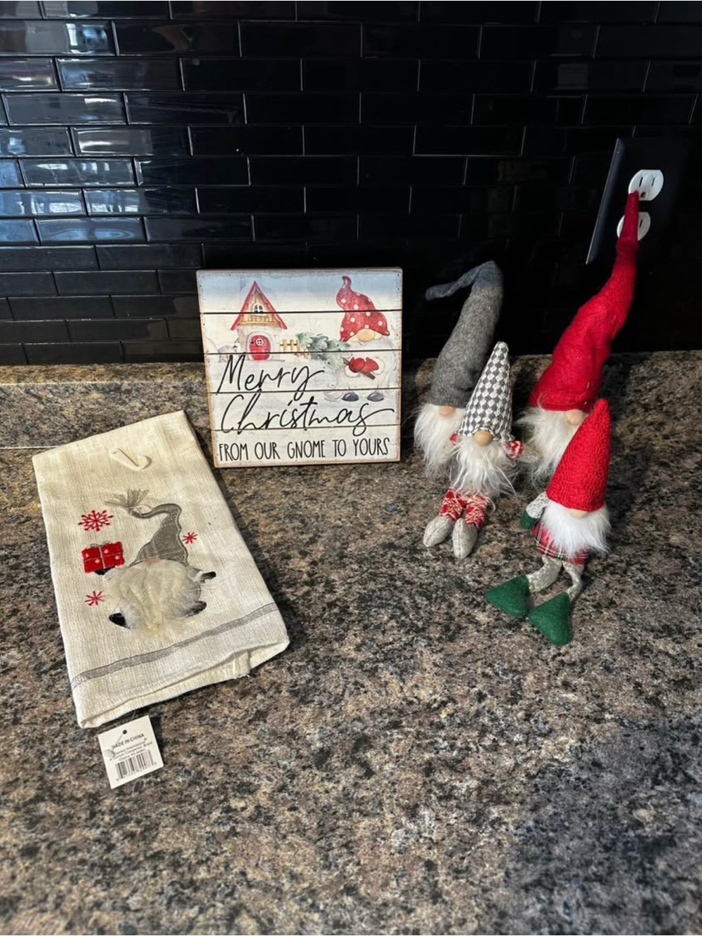 Lot Of Gnome Table Top Decor Christmas Winter Holiday Festive Decorations Xmas